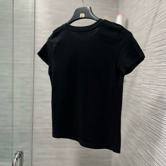 Pull & Bear Women's Black Cotton Text Print Short Sleeve T-Shirt S - Picture 6 of 6